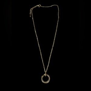 Gold Plated CZ Necklace, 16"-18" NEW